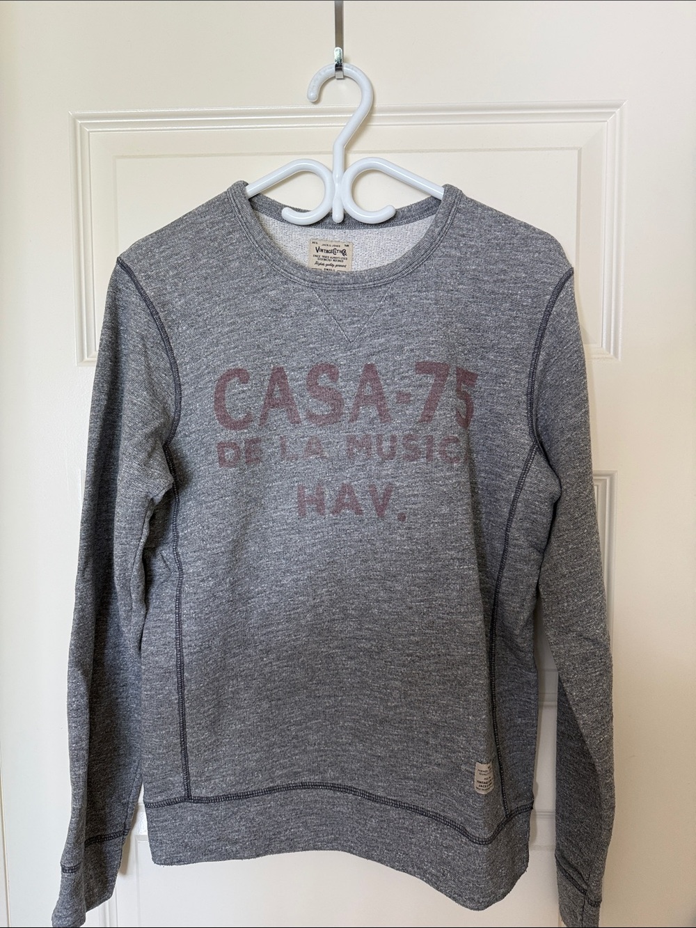 Jack and Jones Grey Crewneck Sweatshirt with Faded Red Logo